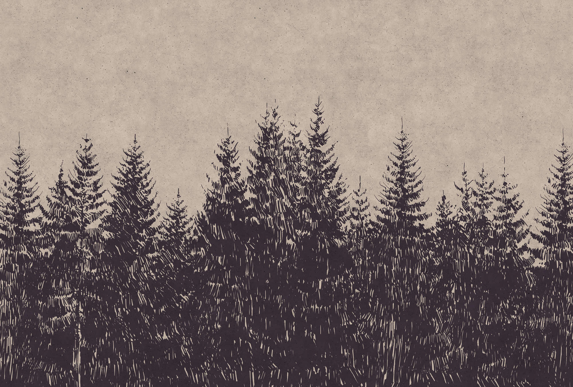             Photo wallpaper forest fir trees in drawing style - Walls by Patel
        