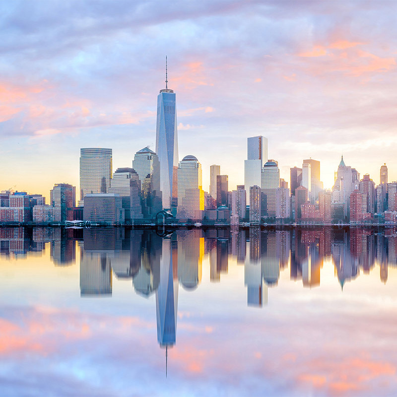         Photo wallpaper New York Skyline in the Morning - Blue, Grey, Yellow
    