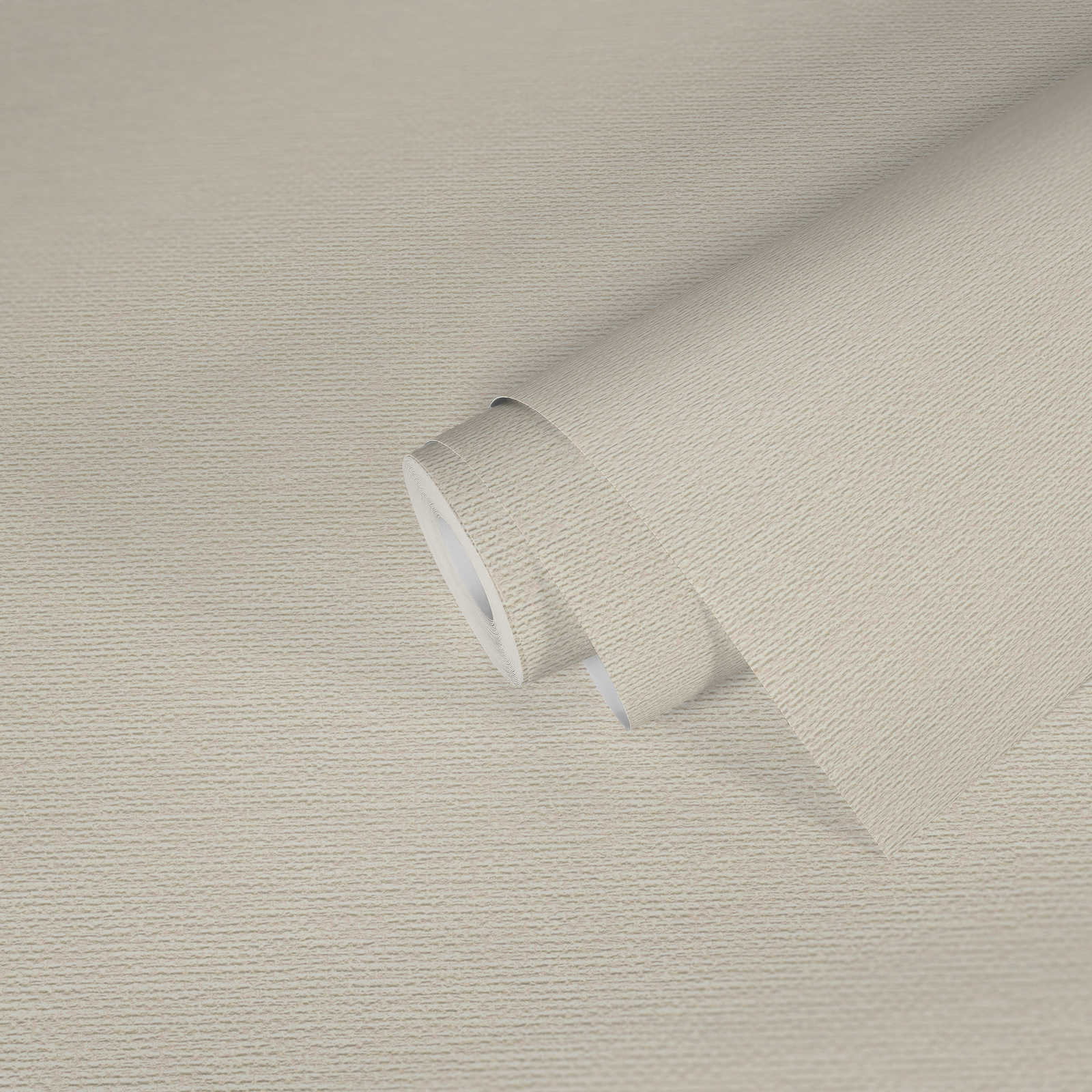             Papier peint à structure tissée de style scandinave - crème, blanc
        