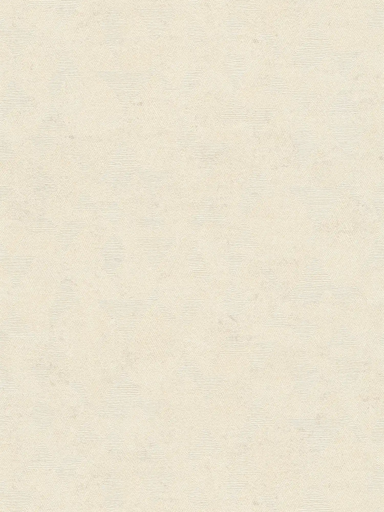 Carta da parati melange con struttura grafica in stile etno - beige, metallizzato
