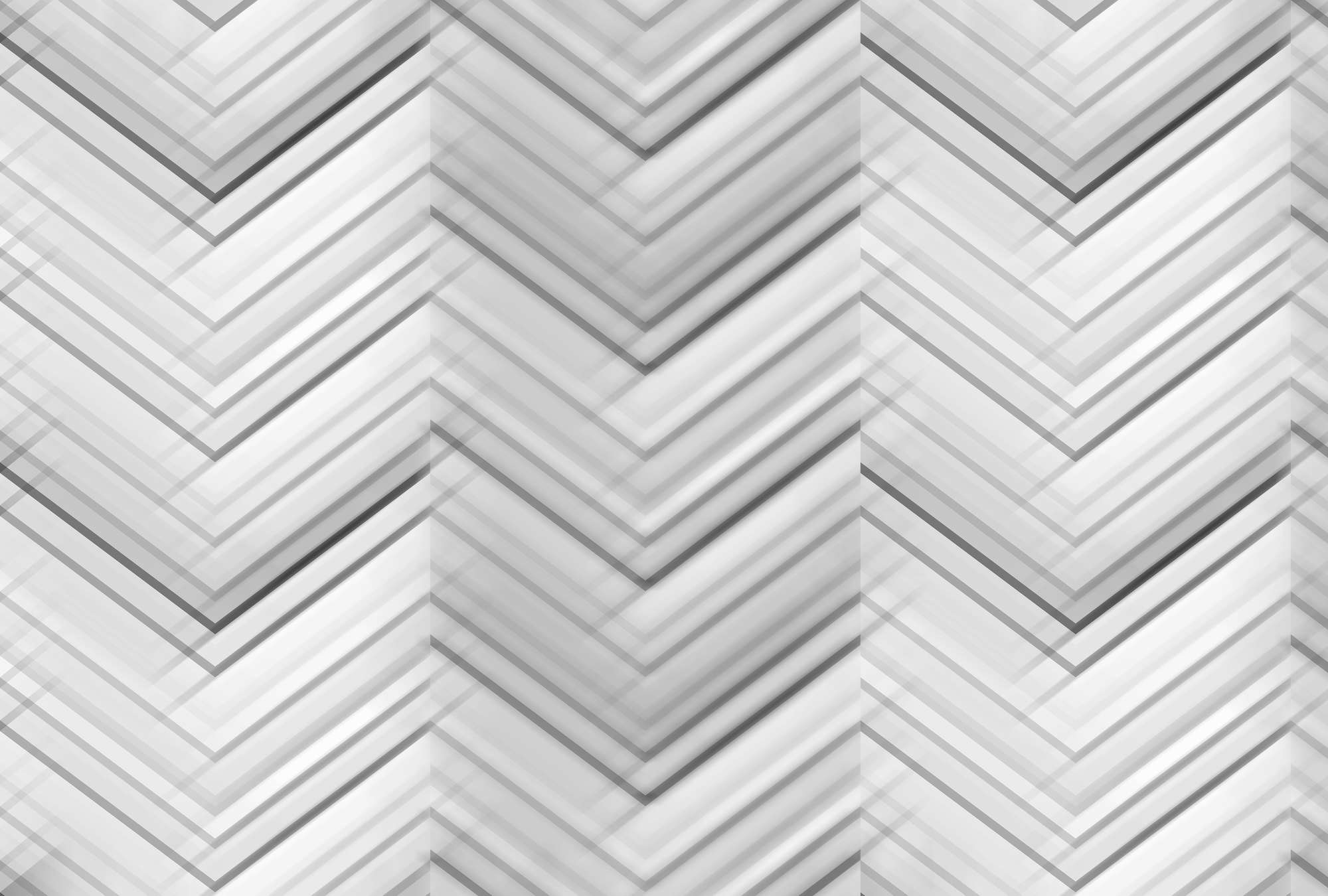             Fotomurali con motivo a zig-zag e linee - Grigio, bianco, nero
        