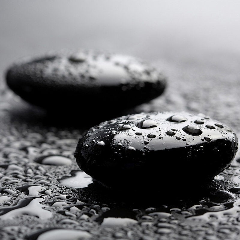 Photo wallpaper Wellness Stones with Water Drops - Matt smooth non-woven
