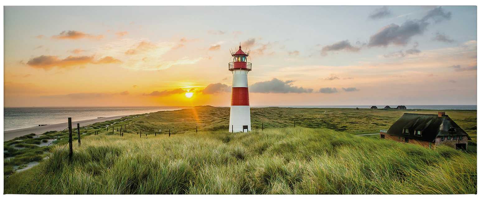             Panoramic canvas picture of lighthouse on Sylt
        