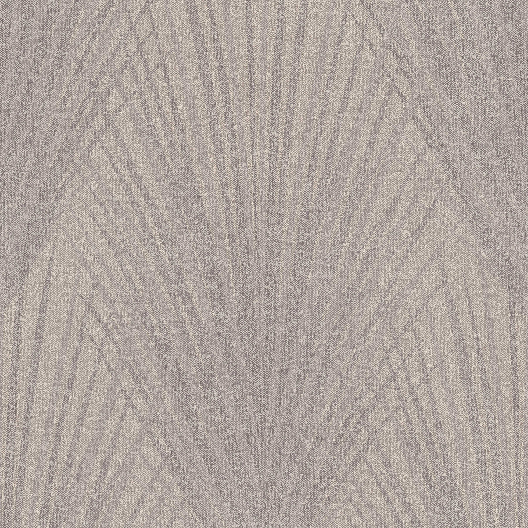 Papel pintado abstracto con diseño de hojas de helecho - marrón, beige
