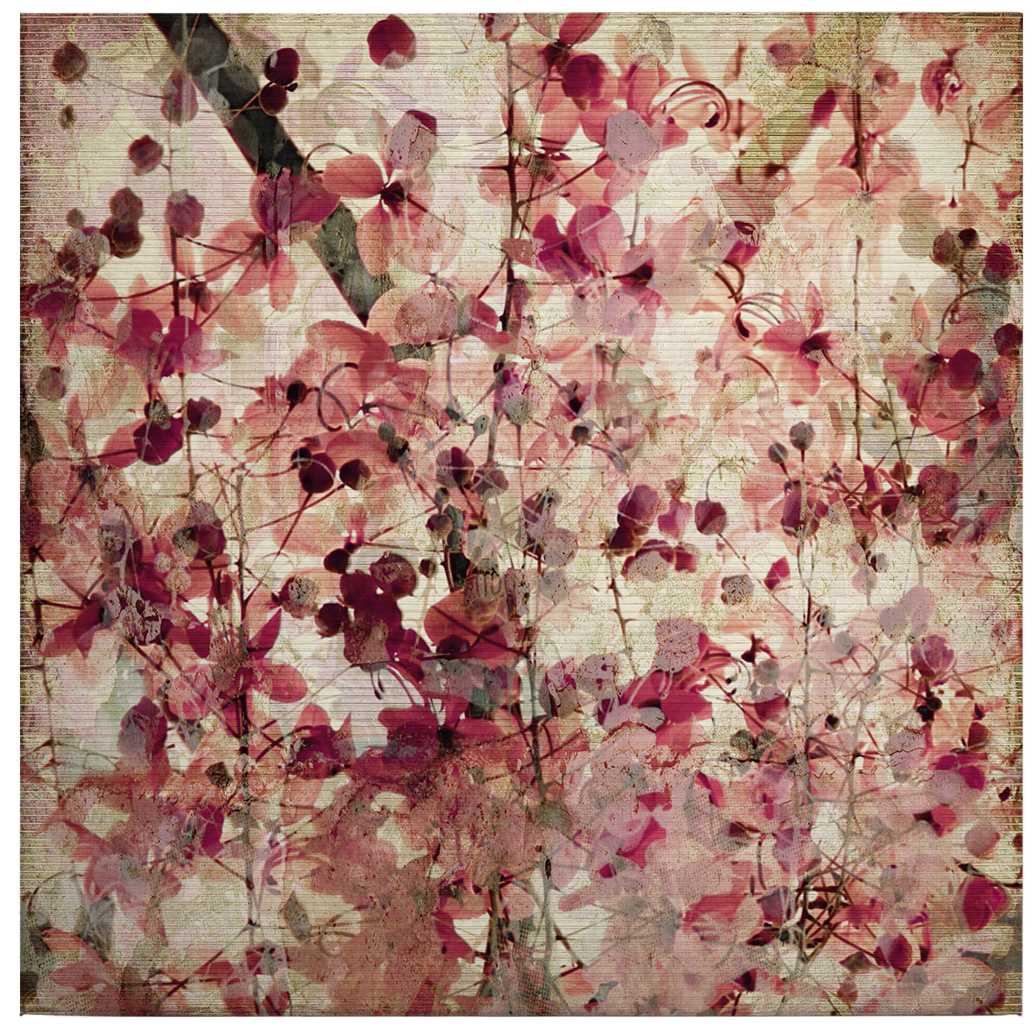             Vintage vierkant canvas schilderij met bloemenpatroon - 0,50 m x 0,50 m
        