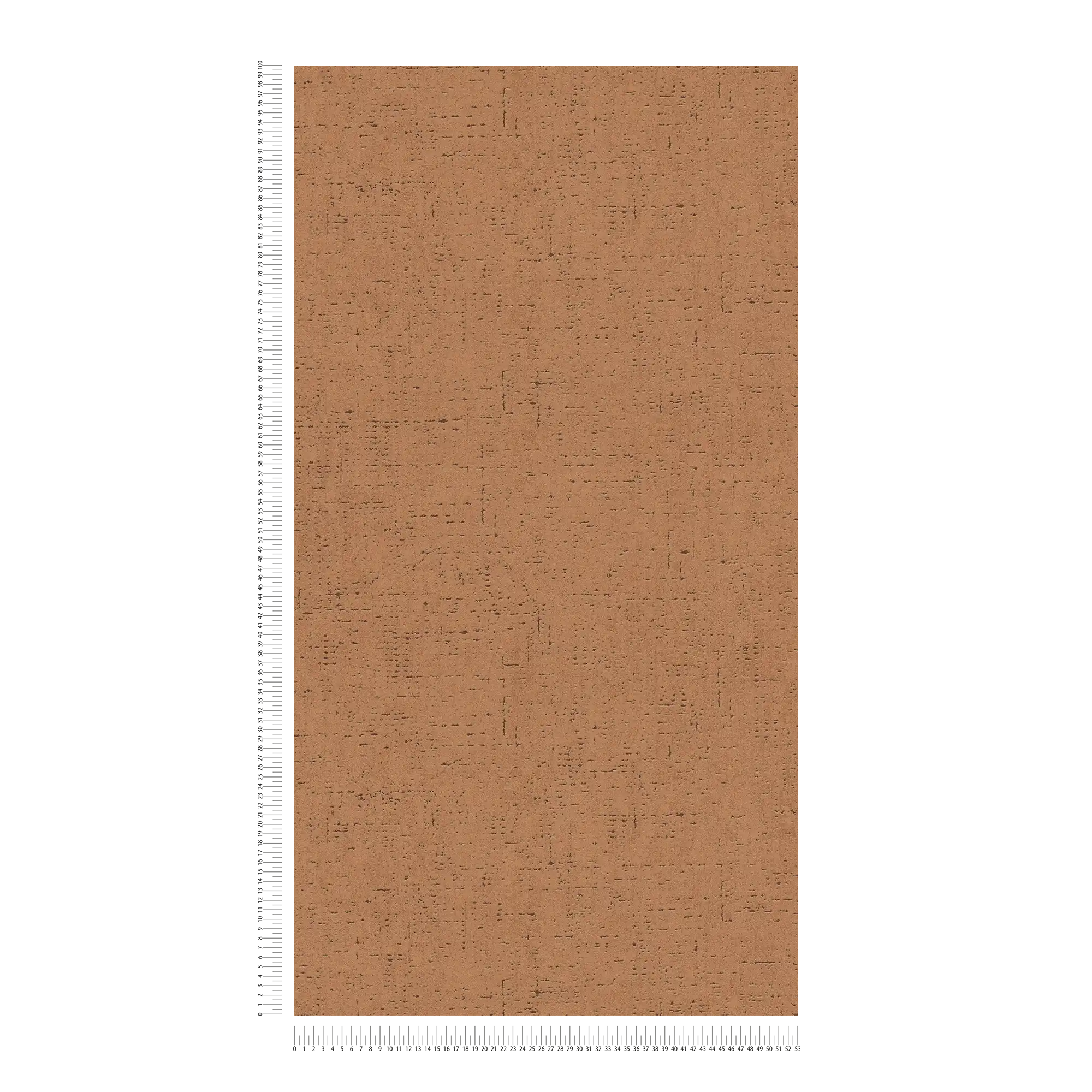             Eenheidsbehang met kurkmotief & structuurpatroon - bruin, oranje
        