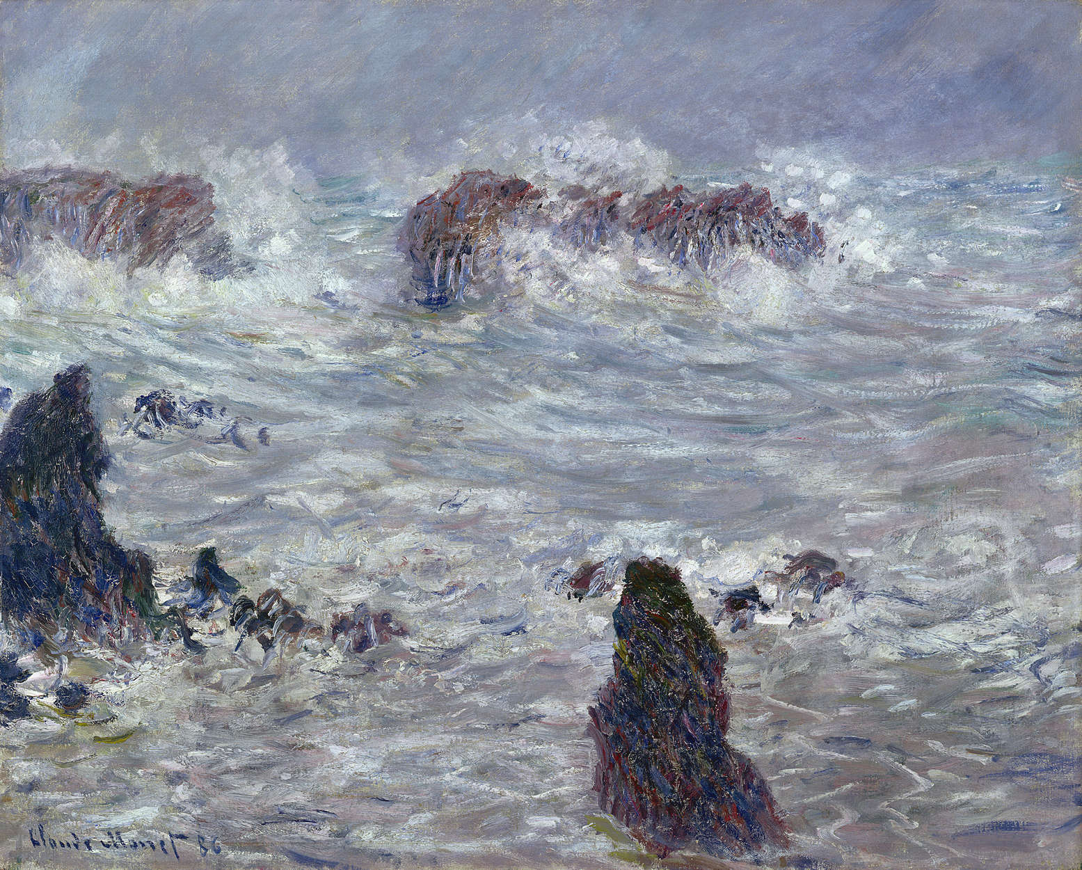             Fotomurali "Tempesta al largo della costa" di Claude Monet
        
