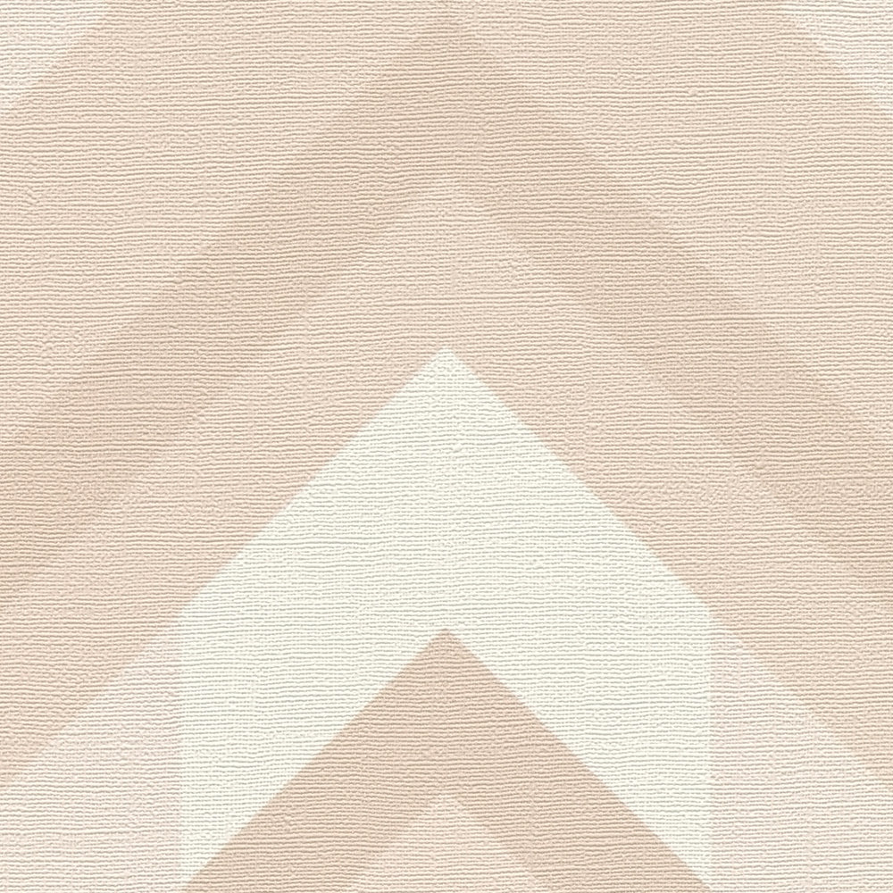             Retro behang met geometrische ornamenten in zachte kleuren - beige, crème, wit
        