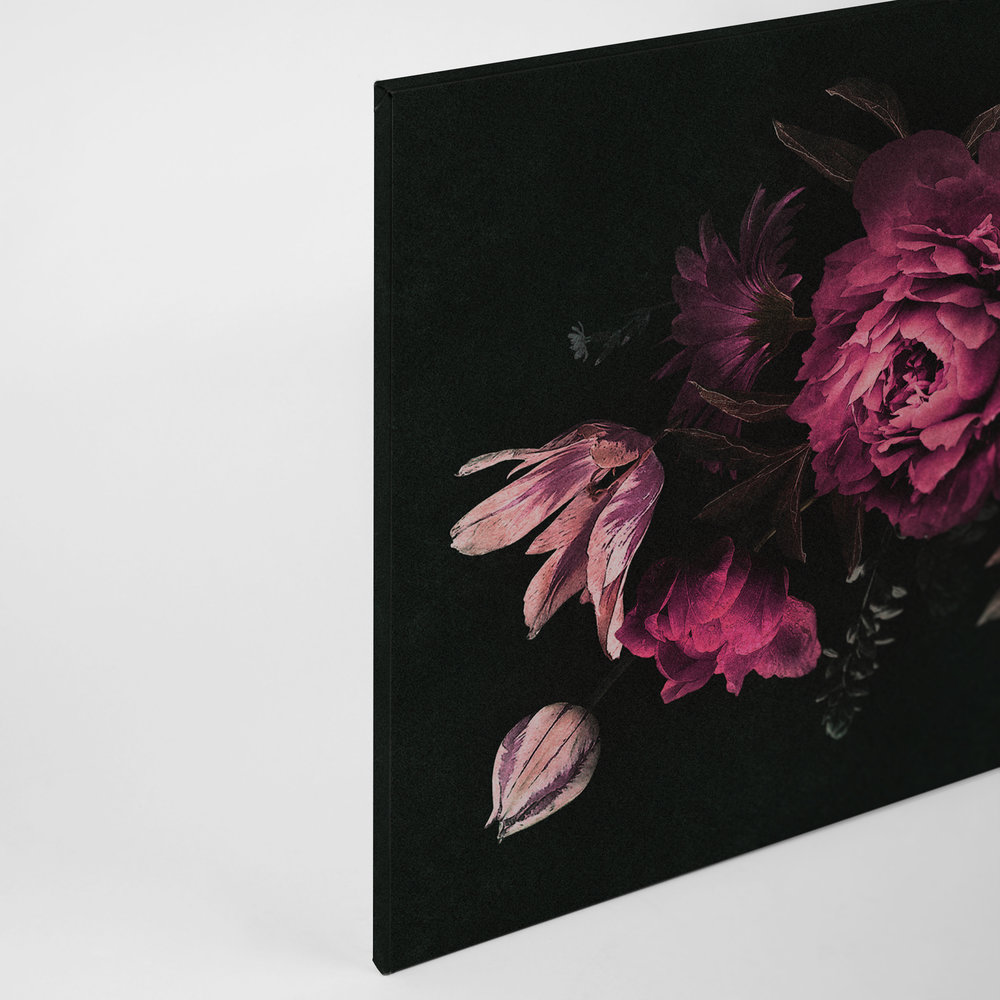             Drama queen 3 - Canvas schilderij romantisch boeket bloemen - Kartonnen structuur - 0.90 m x 0.60 m
        