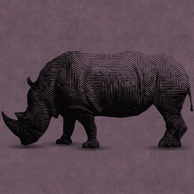         Modern mural with rhino in graphic style
    