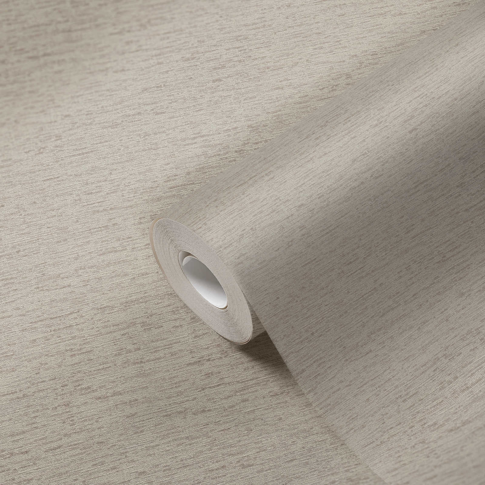             Non-woven wallpaper plain with fabric structure, matt - taupe
        