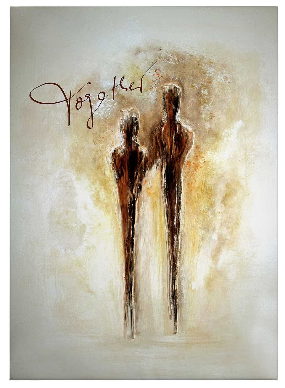             Tableau sur toile Art de Tina Melz "Together", format vertical - 0,50 m x 0,70 m
        