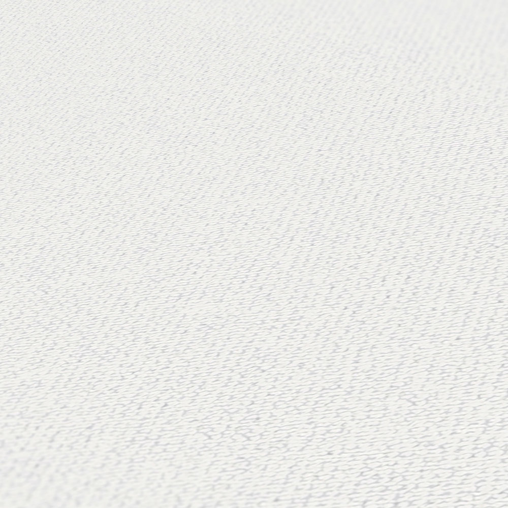             Carta da parati a tinta unita effetto lino con struttura opaca - bianco
        