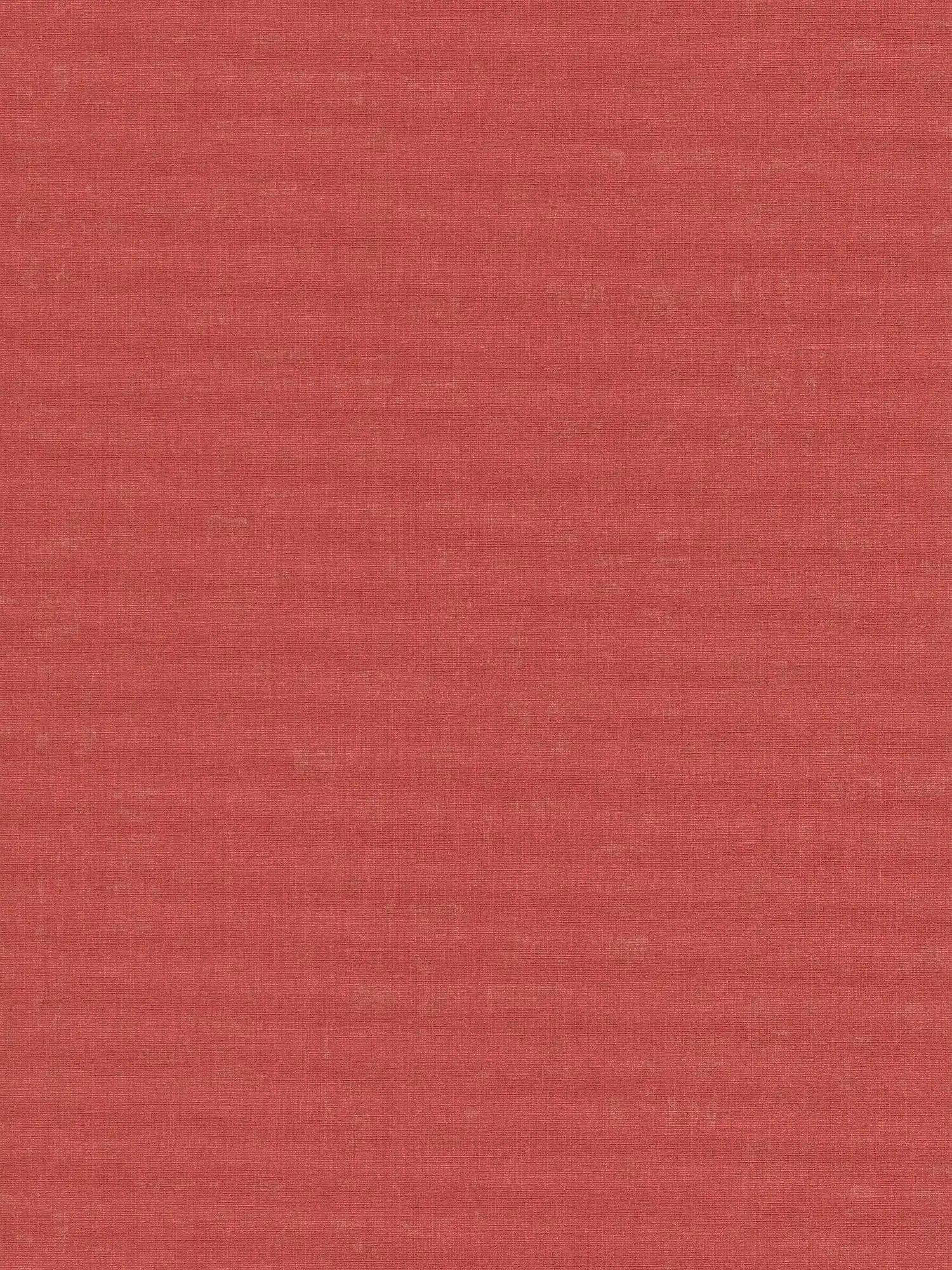 Papier peint rouge uni et chiné avec gaufrage structuré
