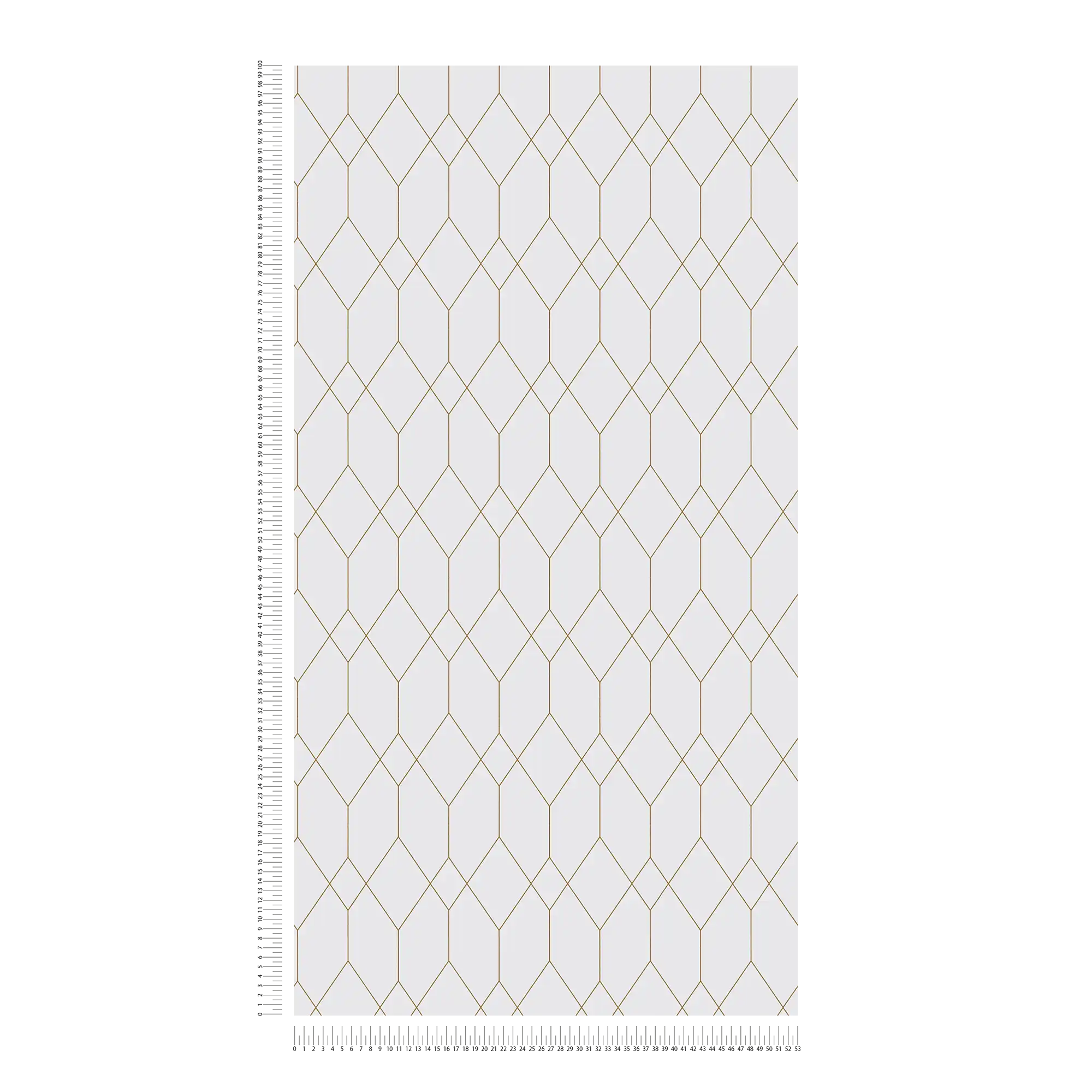            Self-adhesive wallpaper | Geometric line pattern in gold - white, metallic
        