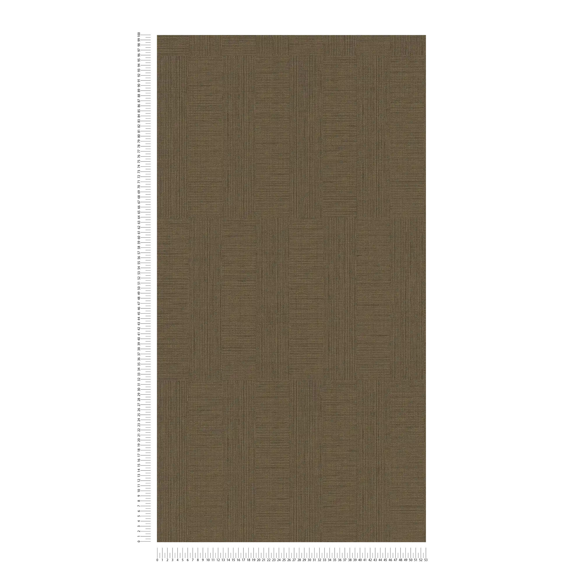             Papier peint chiné avec motif rectangulaire style rétro - marron
        