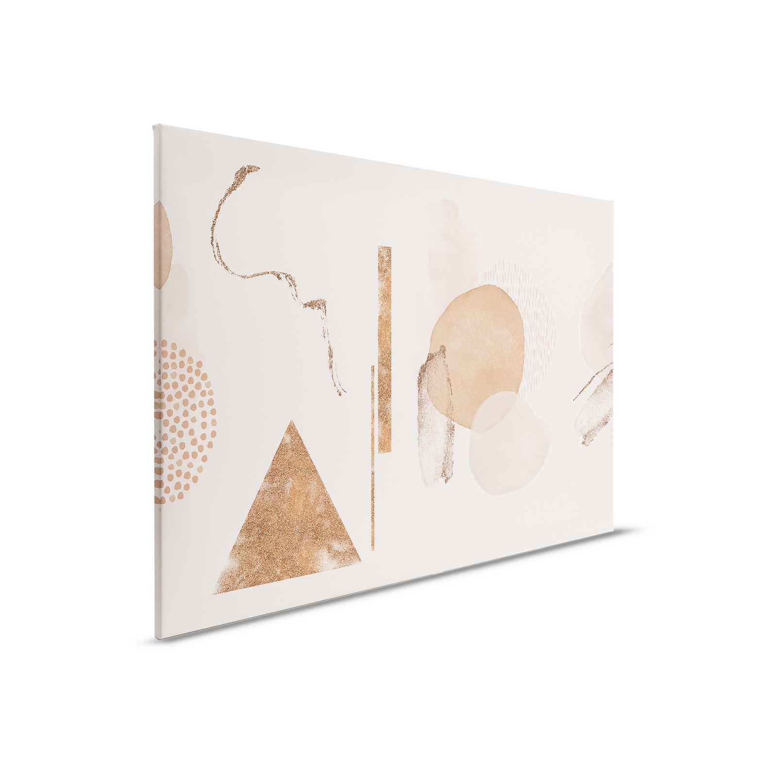         Gold Mine 3 - Beige canvas painting modern watercolour with gold accents - 0.90 m x 0.60 m
    