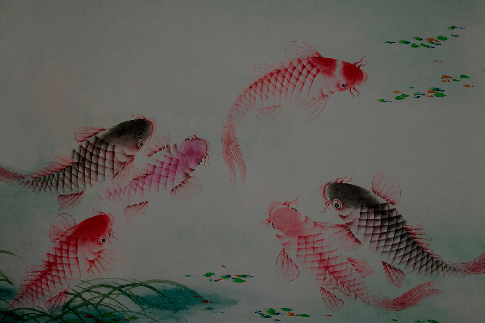             Cuadro en lienzo Estilo Asia con estanque Koi | paredes by patel - 0,90 m x 0,60 m
        