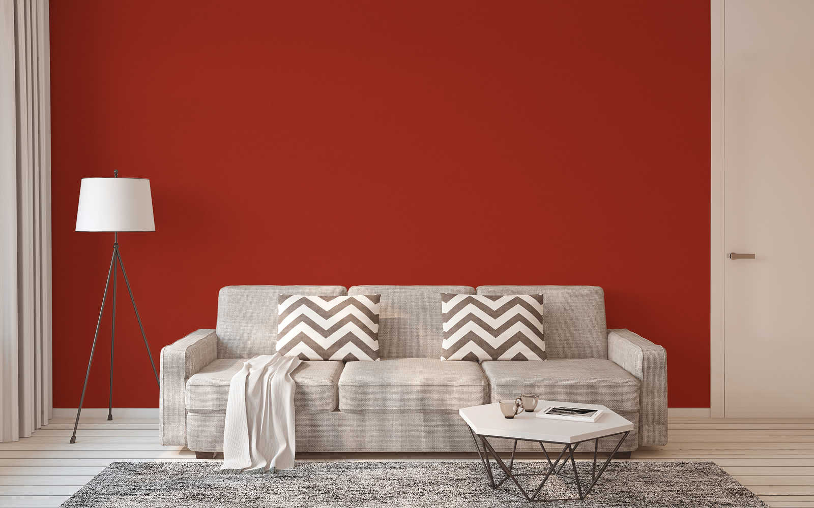             Plain plain wallpaper with light structure - red
        