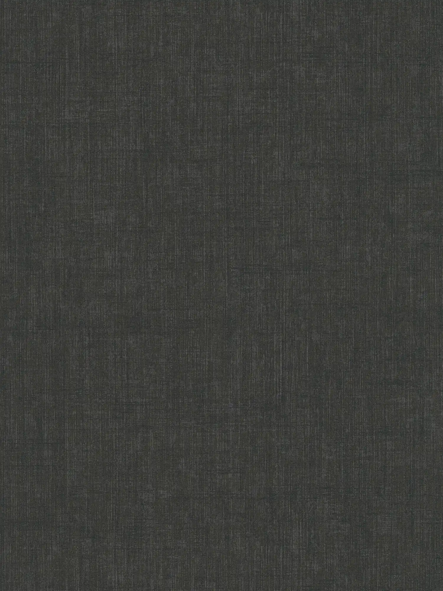 Zwart vliesbehang met zacht textielpatroon
