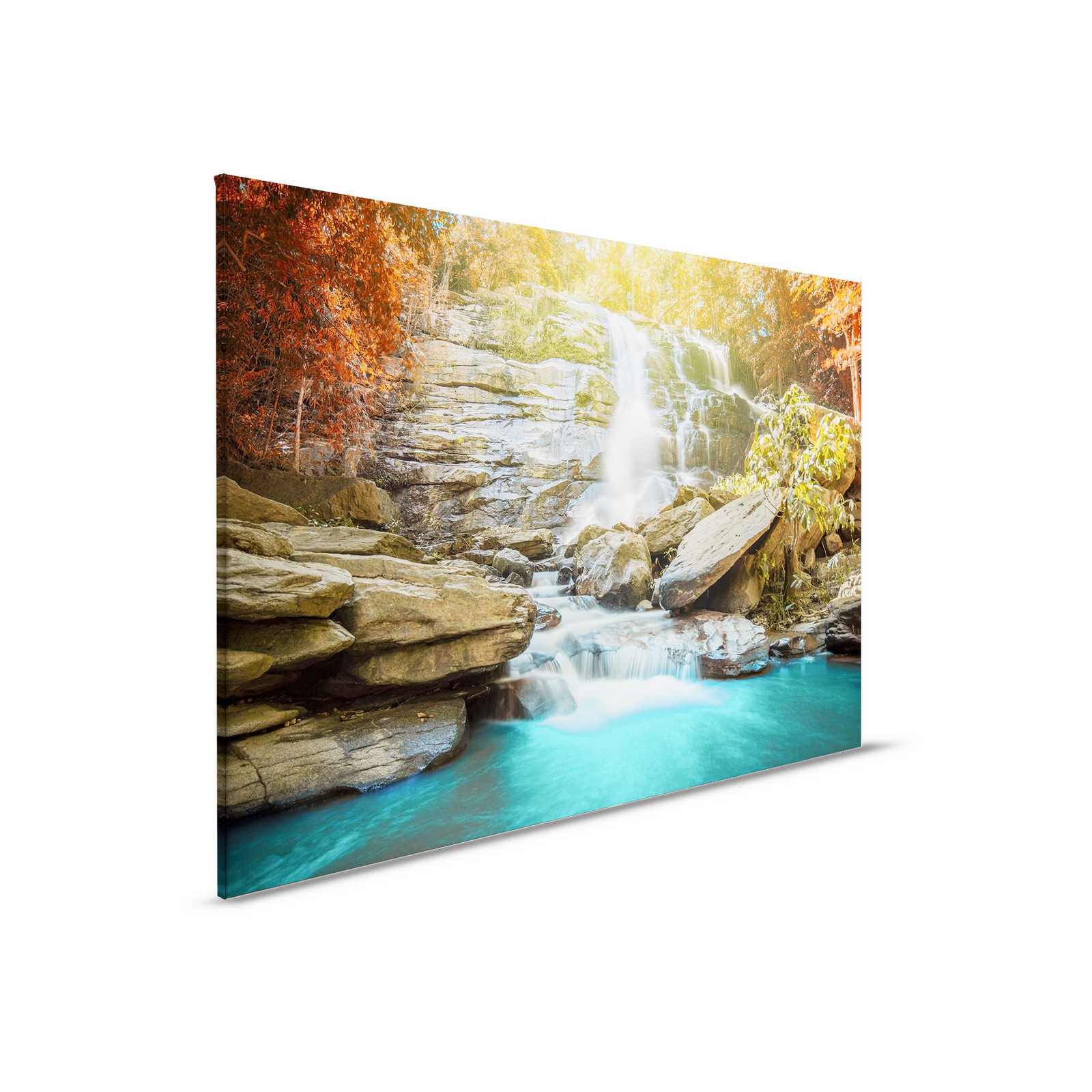        Canvas shows Idyllic Forest with Waterfall - 0.90 m x 0.60 m
    