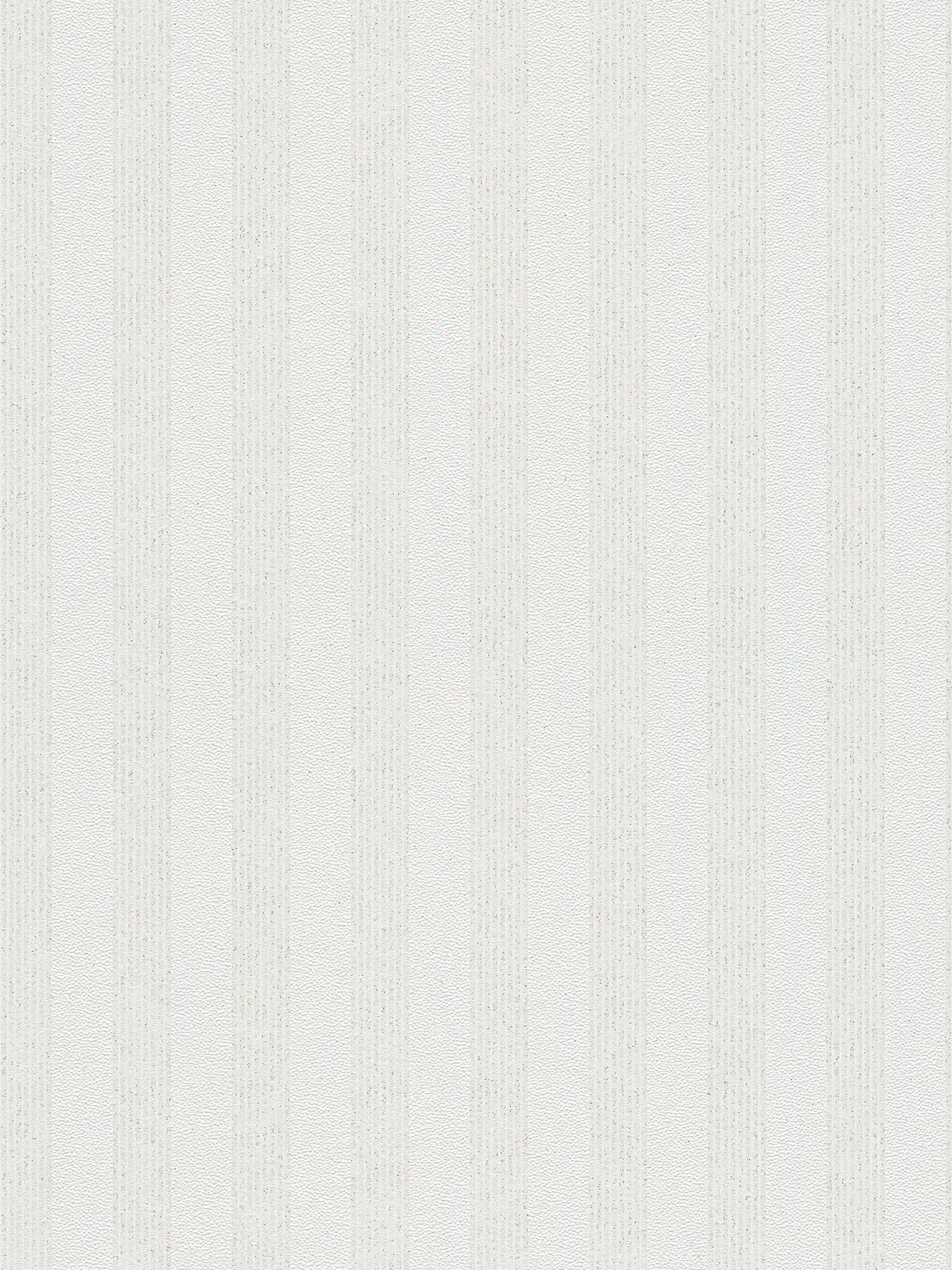 Textured wallpaper with striped pattern and glitter effect - white
