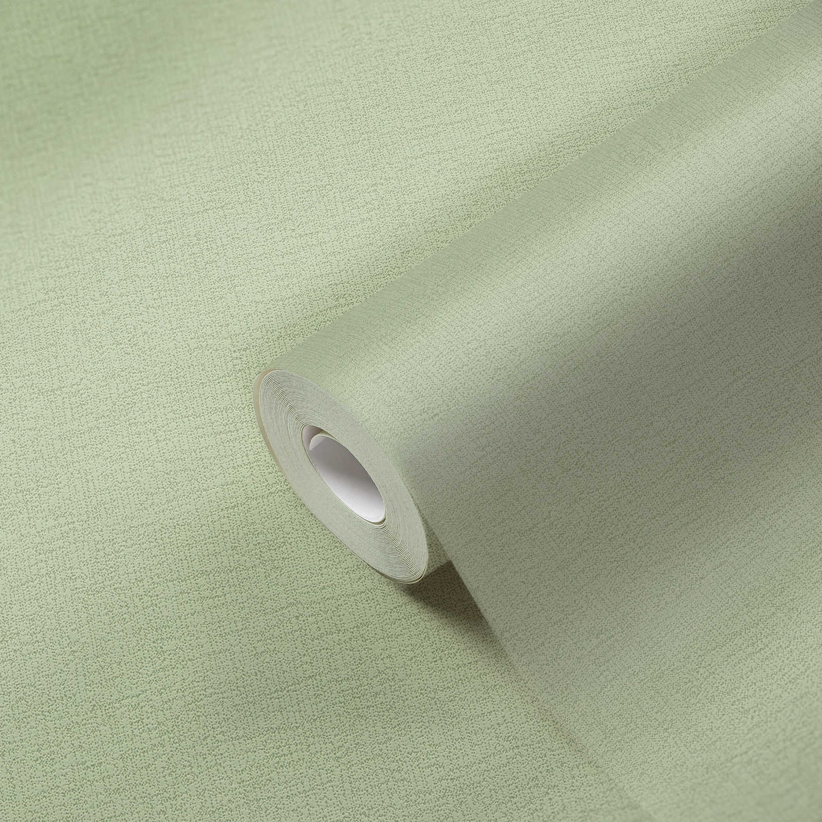             Papier peint intissé avec structure fine en lin - vert
        