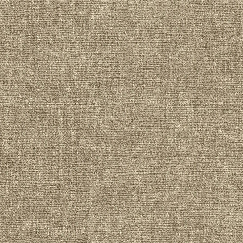             Effen vliesbehang in textiellook - bruin, beige
        