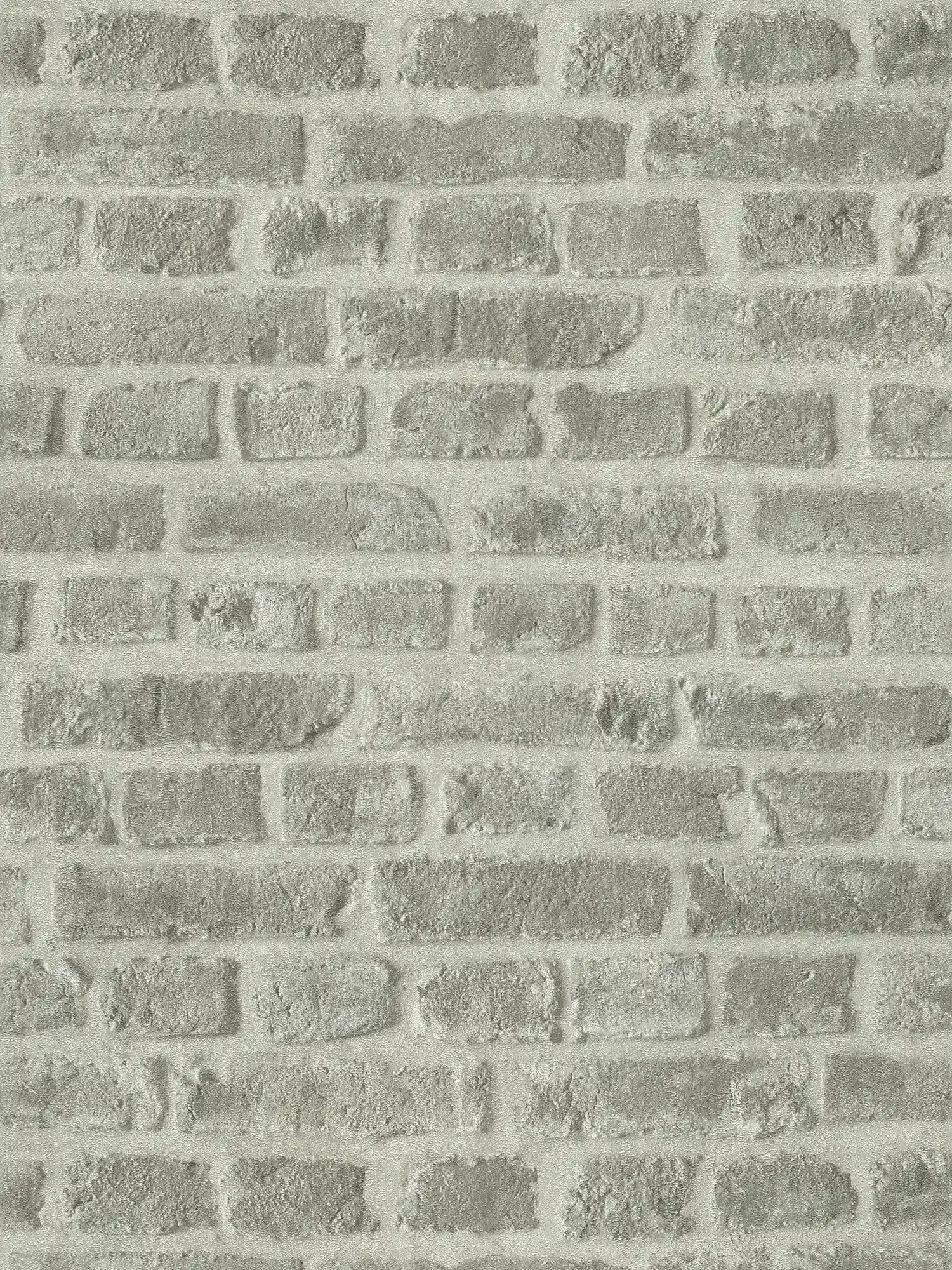 Donkergrijs steenlook behang baksteen metselwerk - grijs

