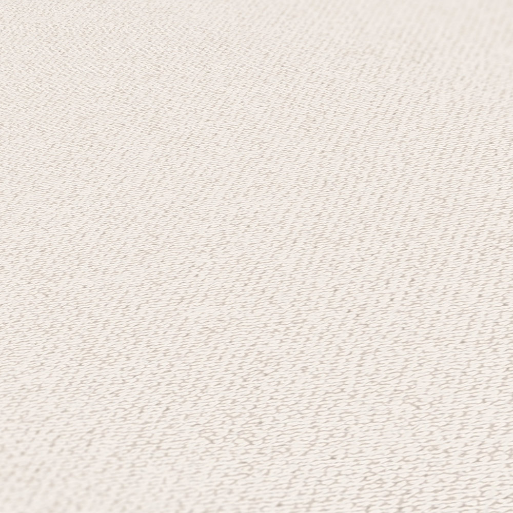             Papier peint intissé mat à structure aspect lin - blanc, crème
        