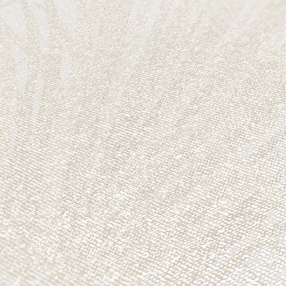             Papel pintado abstracto con diseño de hojas de helecho - crema, beige
        