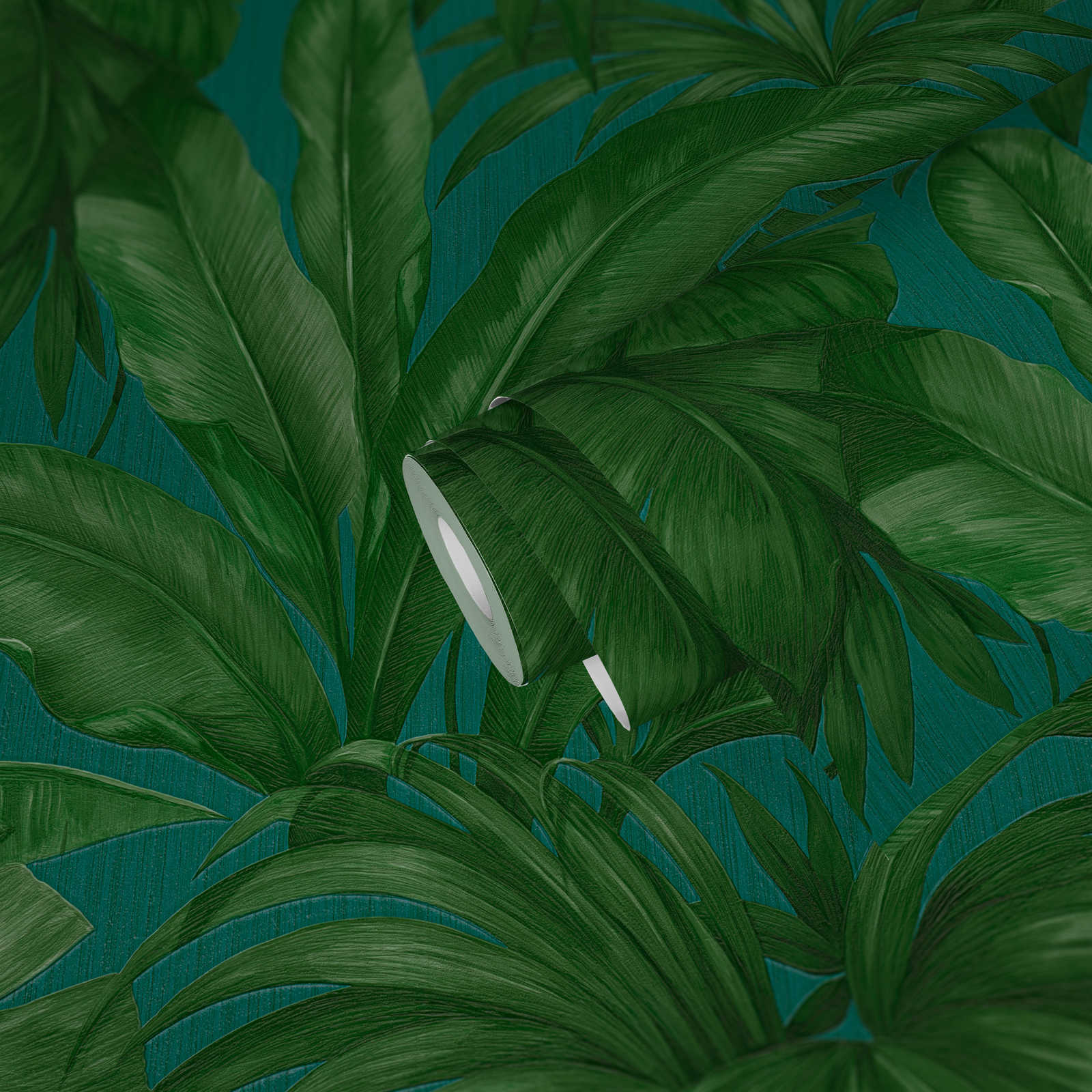             Papier peint jungle VERSACE motif feuilles de palmier - vert
        