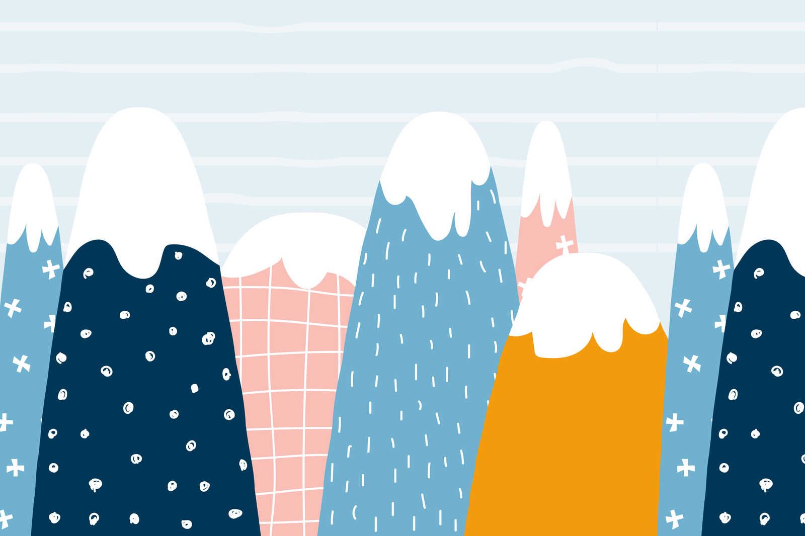            Lienzo con colinas nevadas en estilo pintado - 90 cm x 60 cm
        