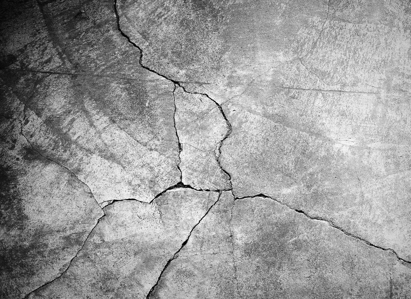             Photo wallpaper concrete wall with crack in 3D optics - grey
        