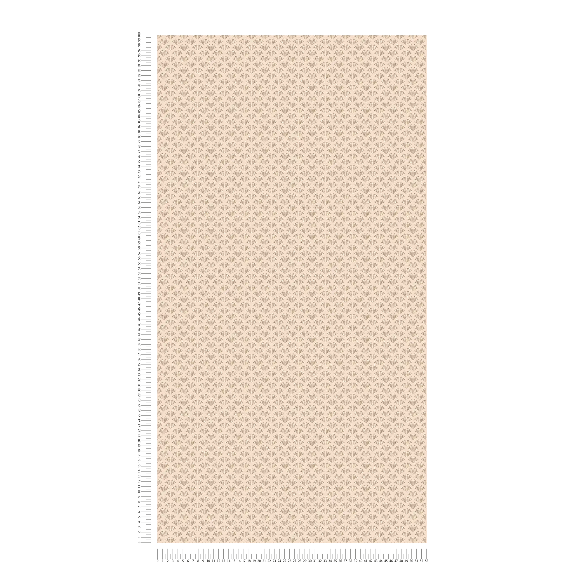             Pattern wallpaper with metallic design & texture effect - cream, metallic, pink
        