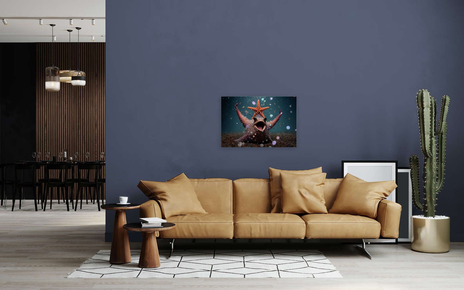             KI Canvas painting »party starfish« - 90 cm x 60 cm
        