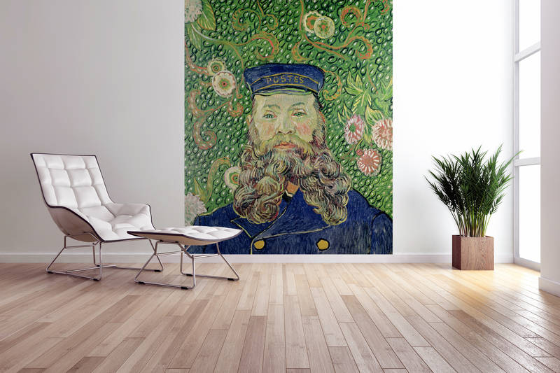             Portret van de postbode Joseph Roulin" muurschildering van Vincent van Gogh
        