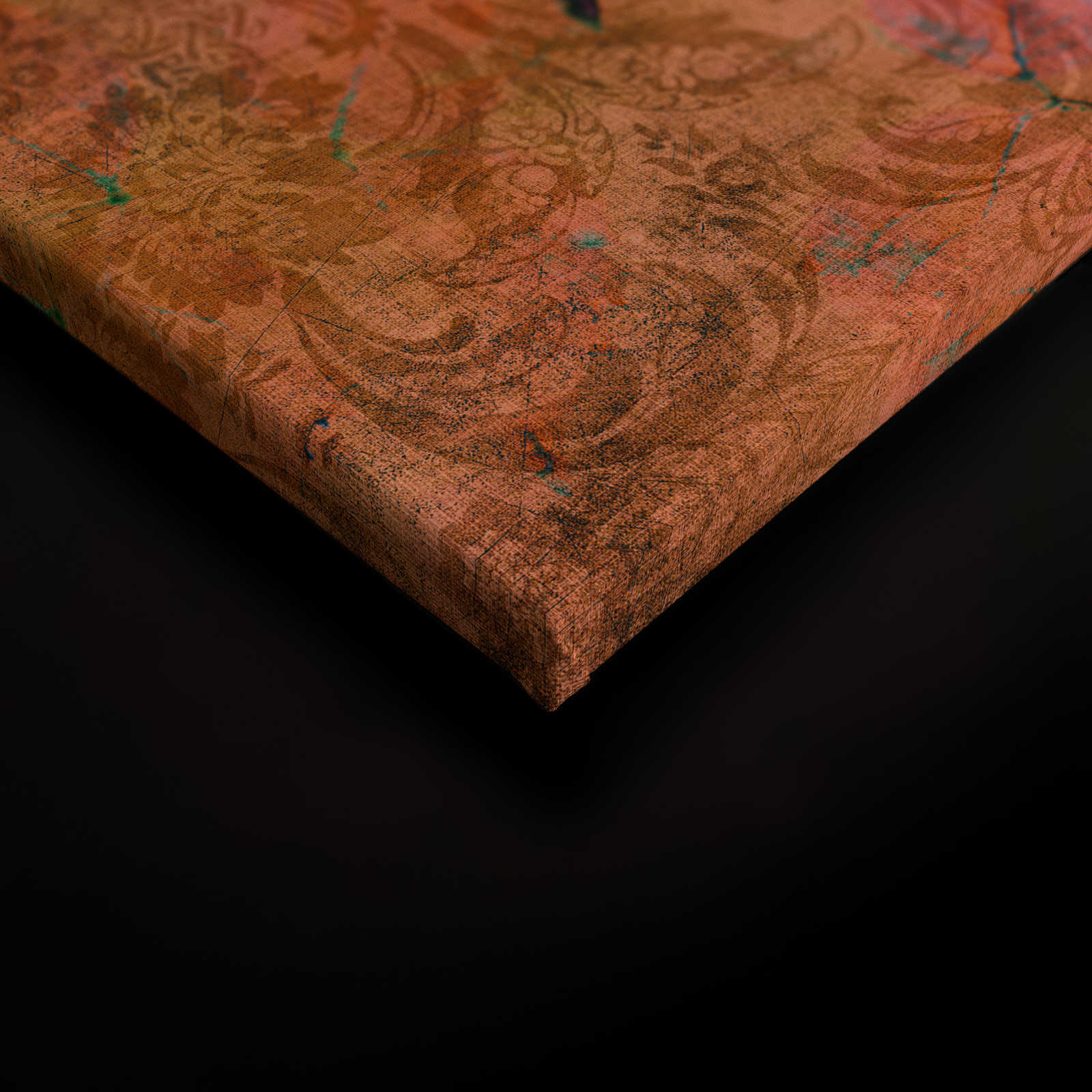             Nazomer 2 - Bloemrijk canvas schilderij in natuurlijke linnenstructuur met warme sfeer - 0,90 m x 0,60 m
        