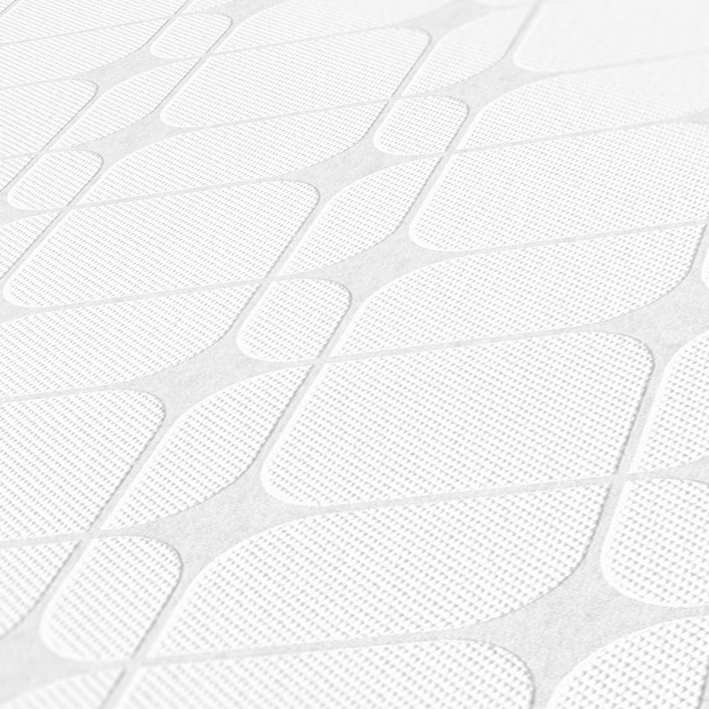             Overschilderbaar vliesbehang met grafisch vierkant patroon - wit
        