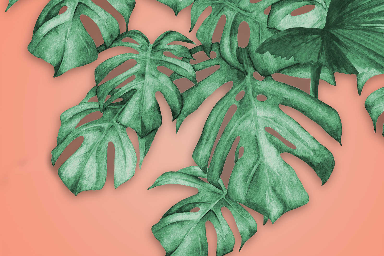             Cuadro en lienzo con hojas de palmera tropical - 0,90 m x 0,60 m
        