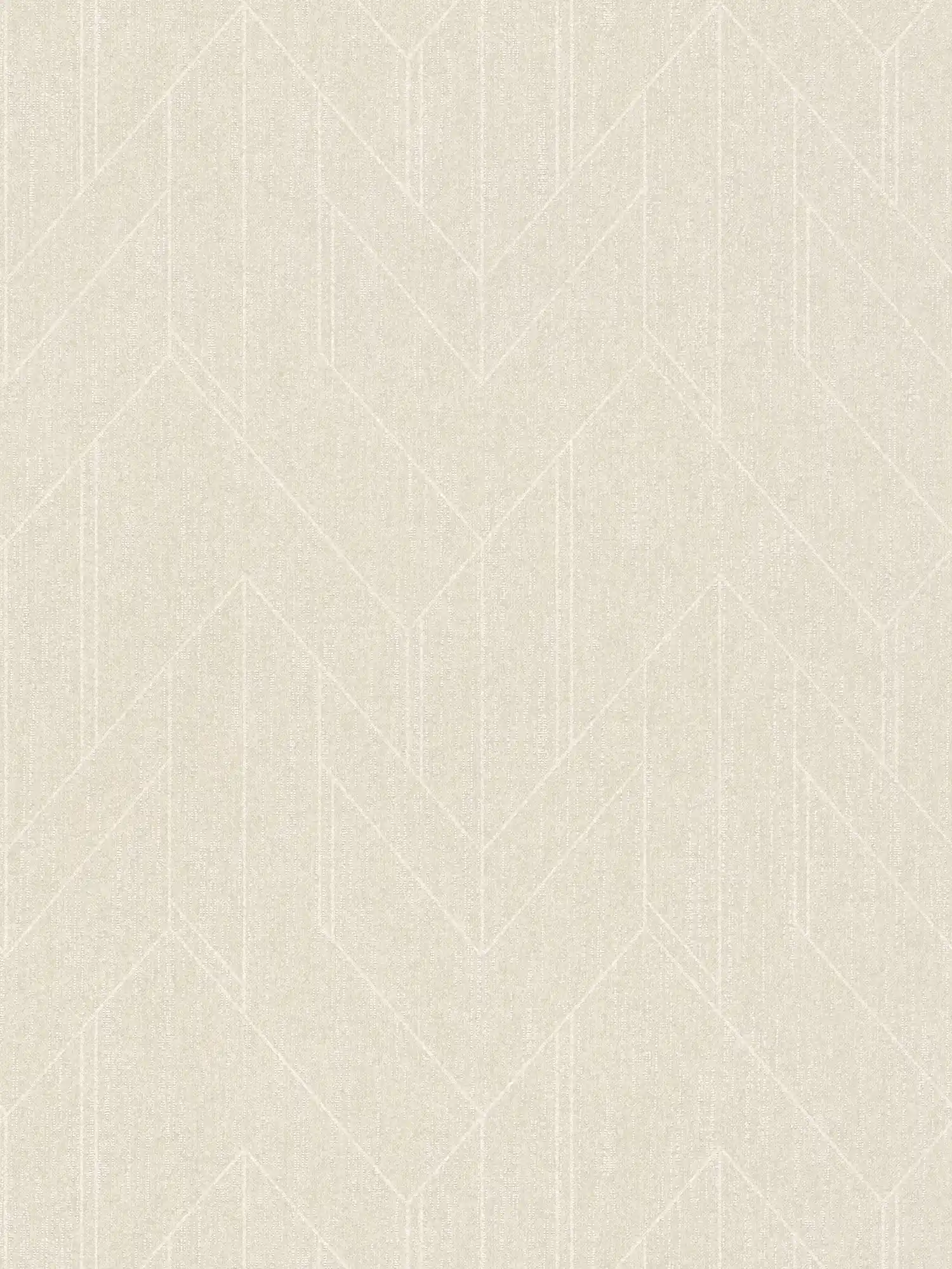 Non-woven wallpaper with shimmering gloss effect & graphic pattern - white
