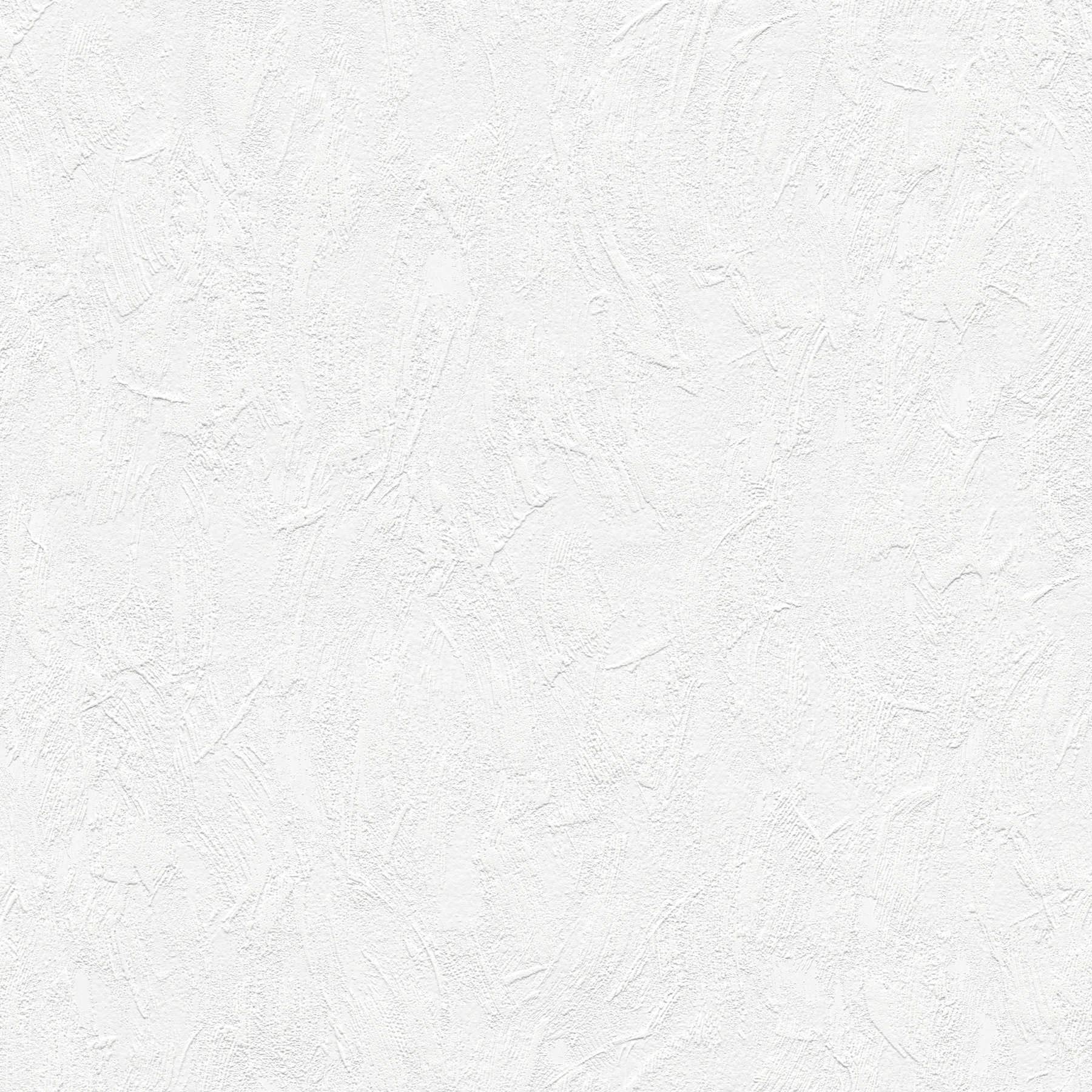Papel pintado blanco con aspecto de yeso clásico - blanco

