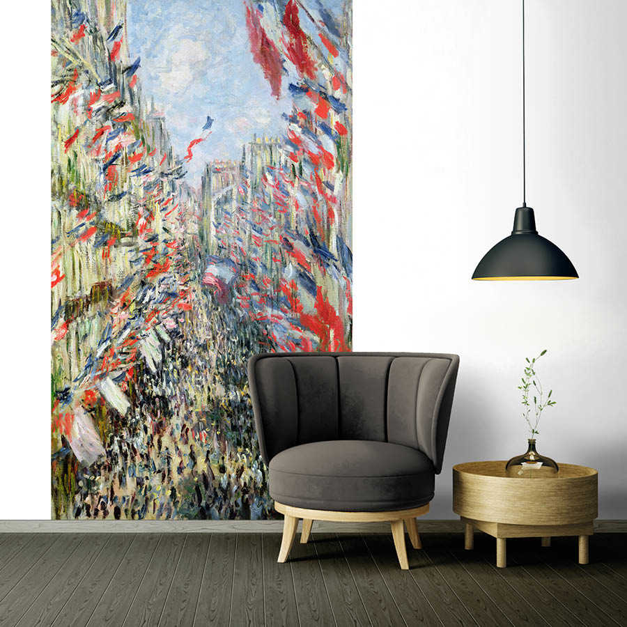 Papier peint panoramique "La rue Montorgueil" de Claude Monet

