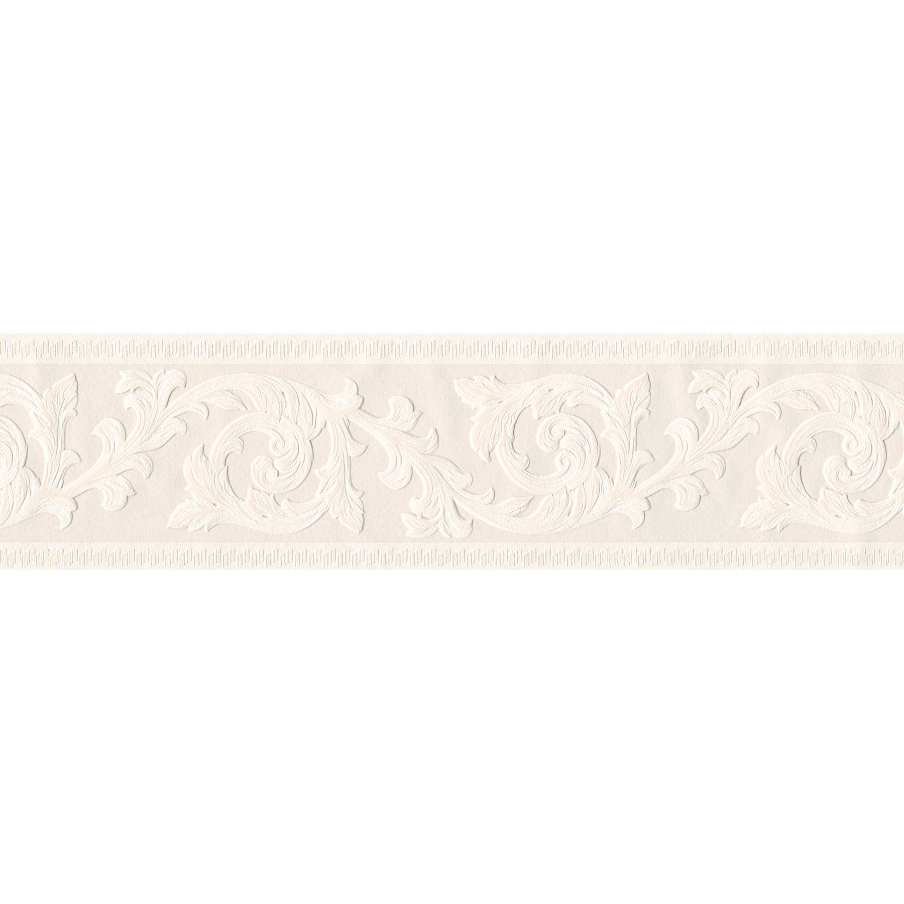         Wide border with floral classic ornaments - Beige, Cream
    