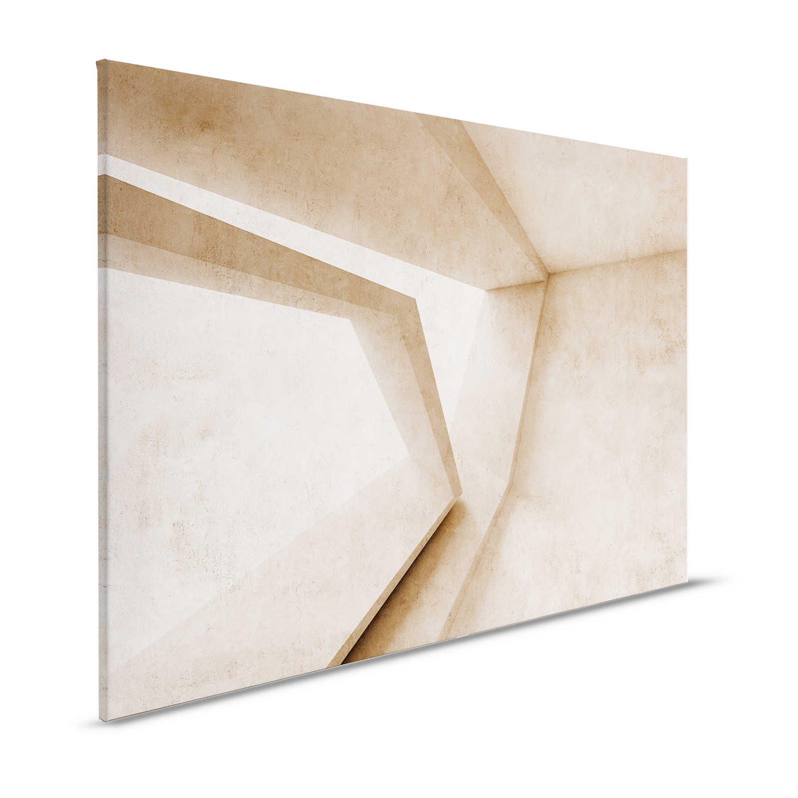 Futura 1 - Beton Canvas Schilderij 3D Patroon - 1.20 m x 0.80 m
