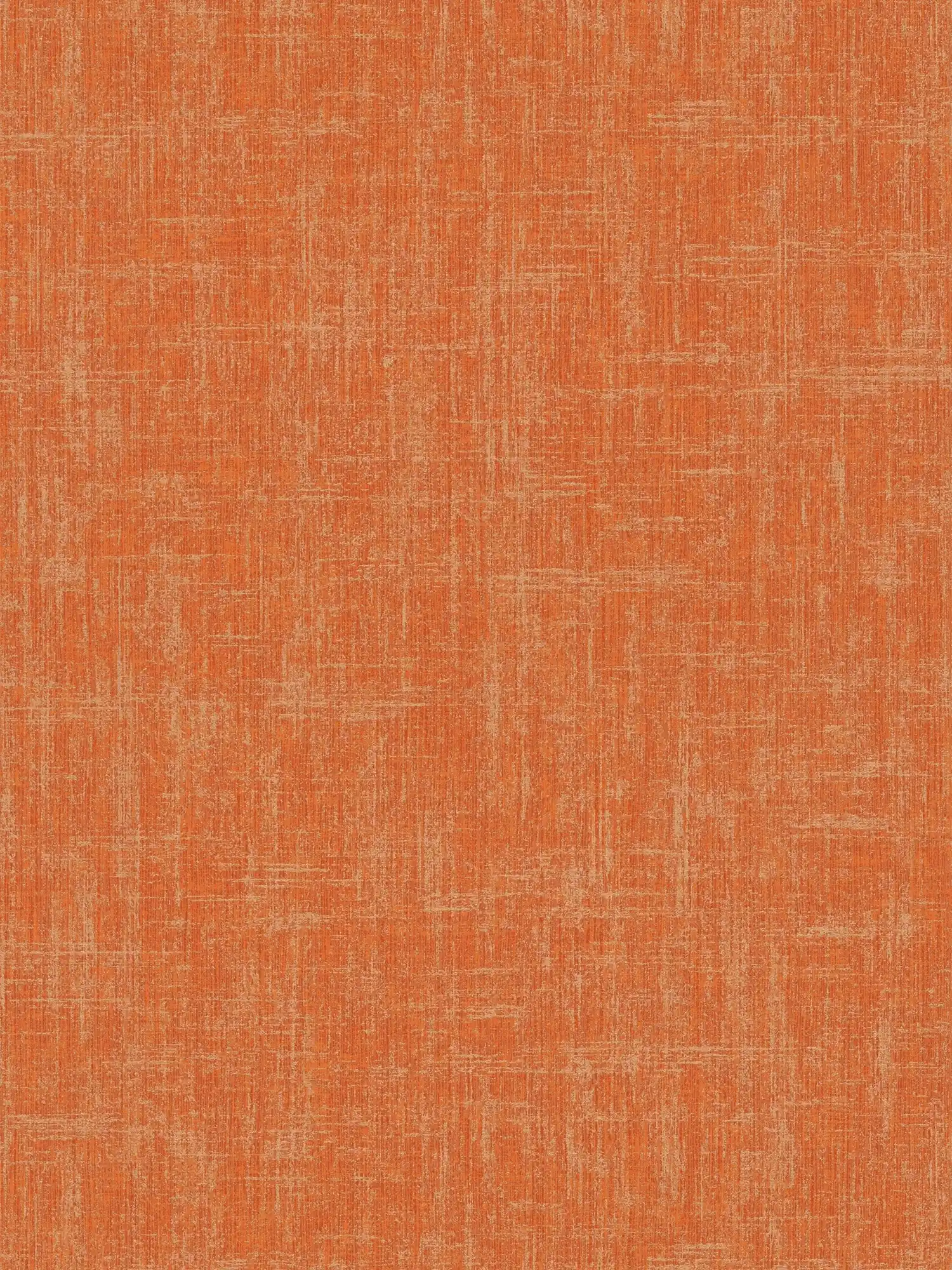 Carta da parati arancione con disegno a trama di lino
