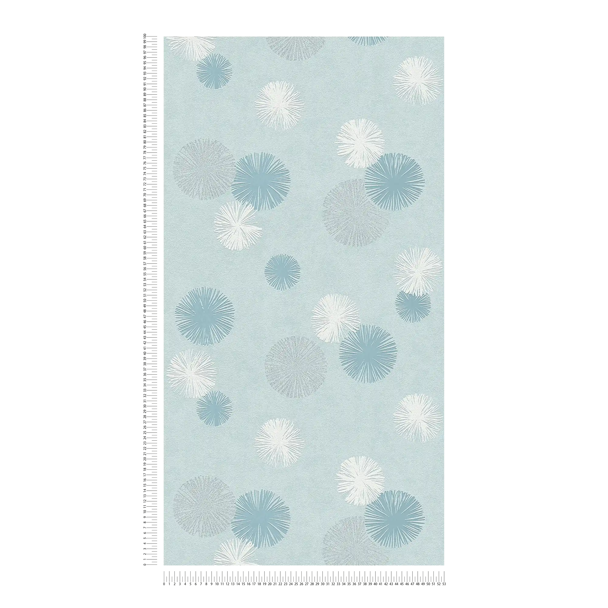             Carta da parati in tessuto non tessuto verde menta con design moderno - blu
        