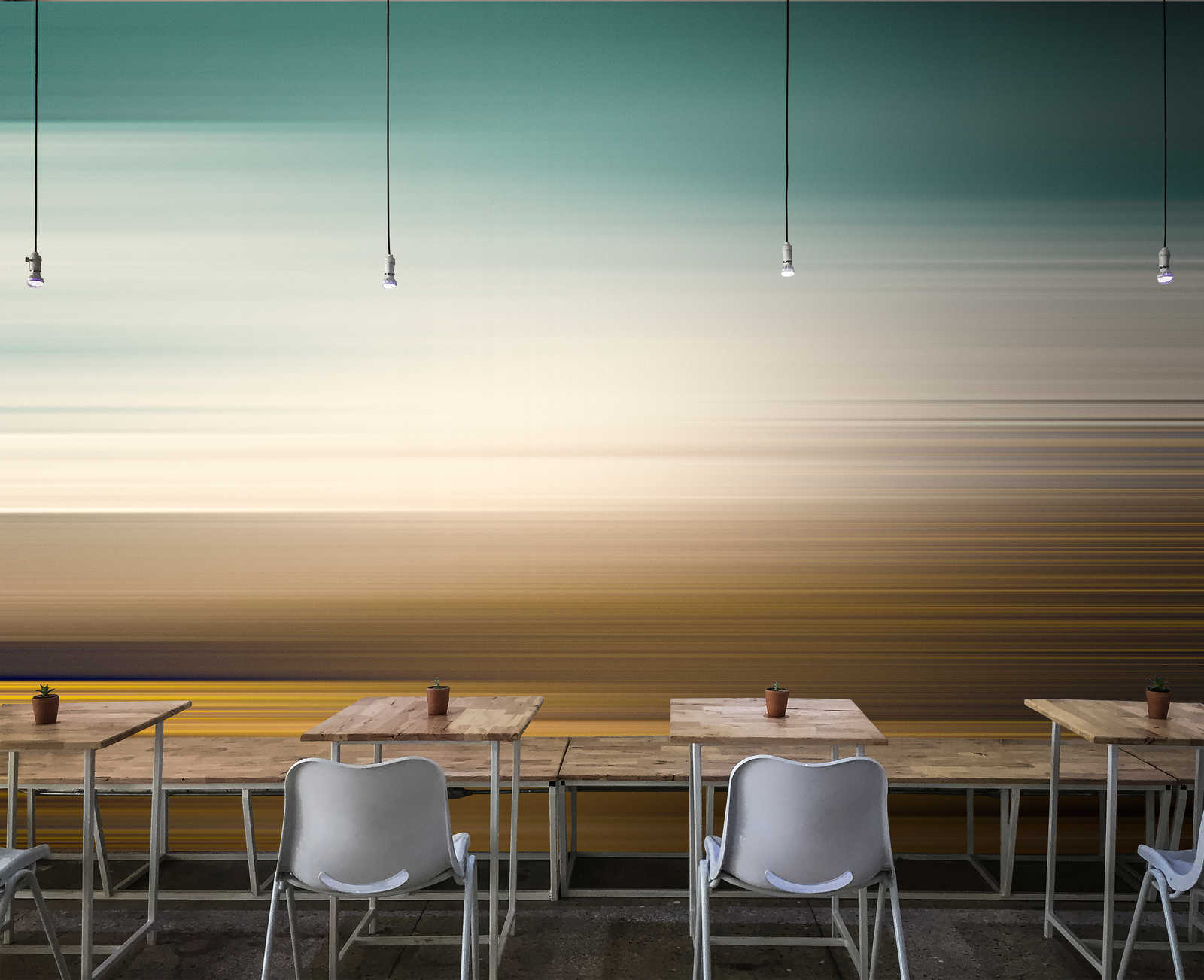             Horizonte 3 - Mural de pared paisaje abstracto con diseño de colores
        