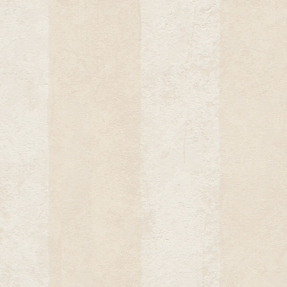             Carta da parati in tessuto non tessuto effetto intonaco e disegno a righe - beige
        
