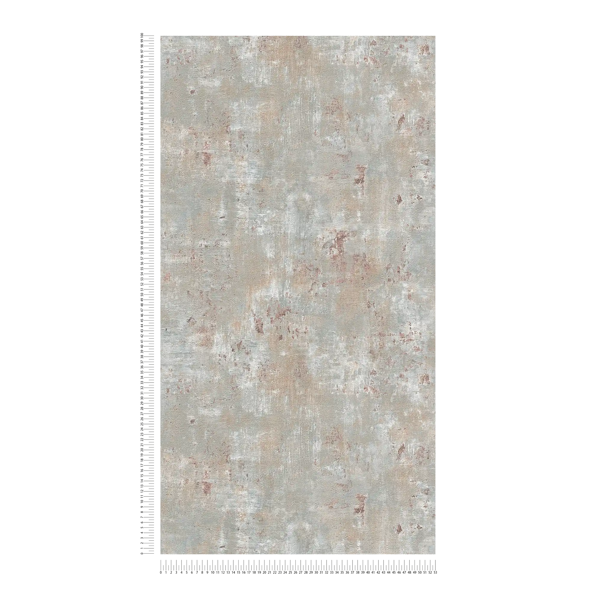             Carta da parati non tessuta in look used con accenti metallici - grigio, blu, bronzo
        